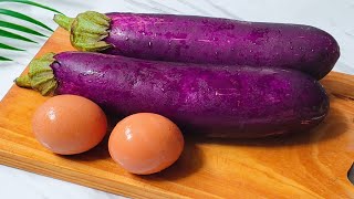 do you have eggplant? add 2 eggs don't fry anymore learn this new way so delicious by Nelly Xie 149 views 1 year ago 4 minutes, 36 seconds