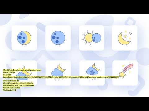 Animated Weather Icons | After Effects Template | VideoHive 25901824