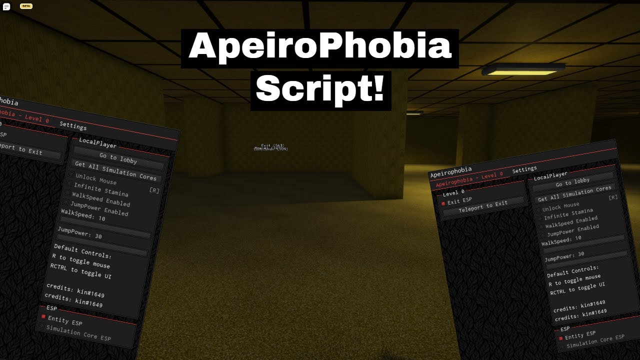 Apeirophobia Scripts - Walkspeed, JumpPower, ESP