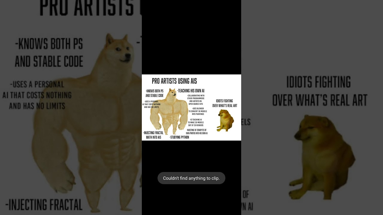 Swole Doge vs. Cheems even in Samsung Gallery