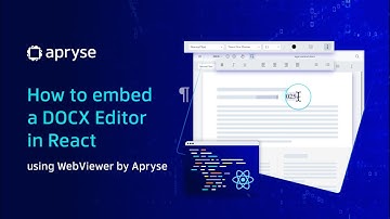 How to Embed a DOCX Editor in React using Apryse WebViewer