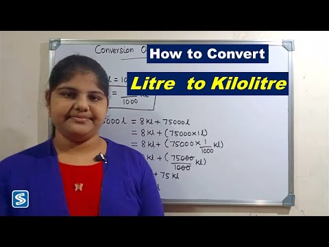 Litre(l) to Kilolitre(kl) | How To Convert Litre to Kilolitre | Conversion of Liter To Kiloliter