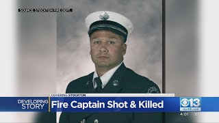 Procession Carries Slain Stockton Fire Captain To Funeral Home