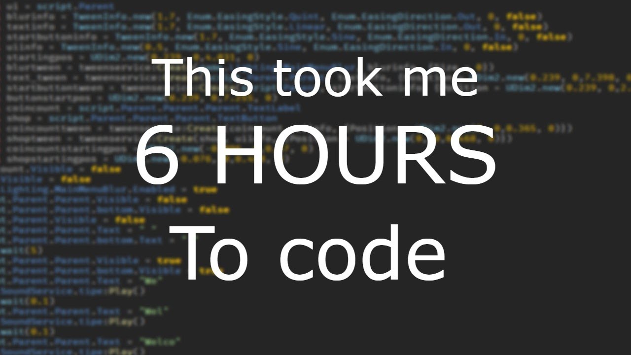 This Took Me Six Hours To Code - YouTube