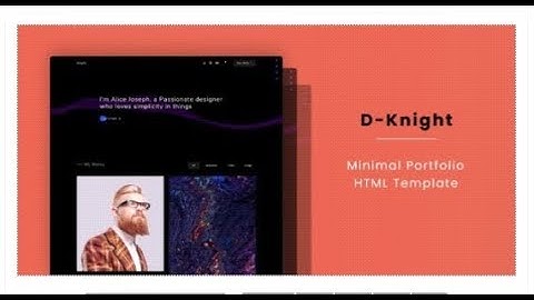 D-Knight - Minimal Portfolio HTML Template | Themeforest Templates