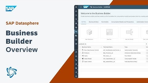 Business Builder Overview: SAP Datasphere