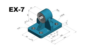 Solidworks tutorial Exercise 07 basic 3D geometric shapes, from second assignment of lernvern