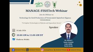 MANAGE Fisheries Innovation Startup Hub (FISHub) FISHTech Webinar Series