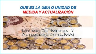Que es la UMA o Unidad de Medida y Actualización by EL DIARIO DE UN CONTADOR 110 views 10 months ago 4 minutes, 15 seconds