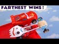 Toy Car Racing with McQueen and the Funlings - Farthest Wins