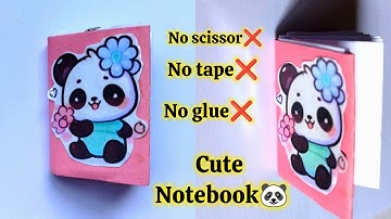 DIY mini notebook without glue|Mini notebook with one sheet of paper|No glue paper craft|No glue DIY