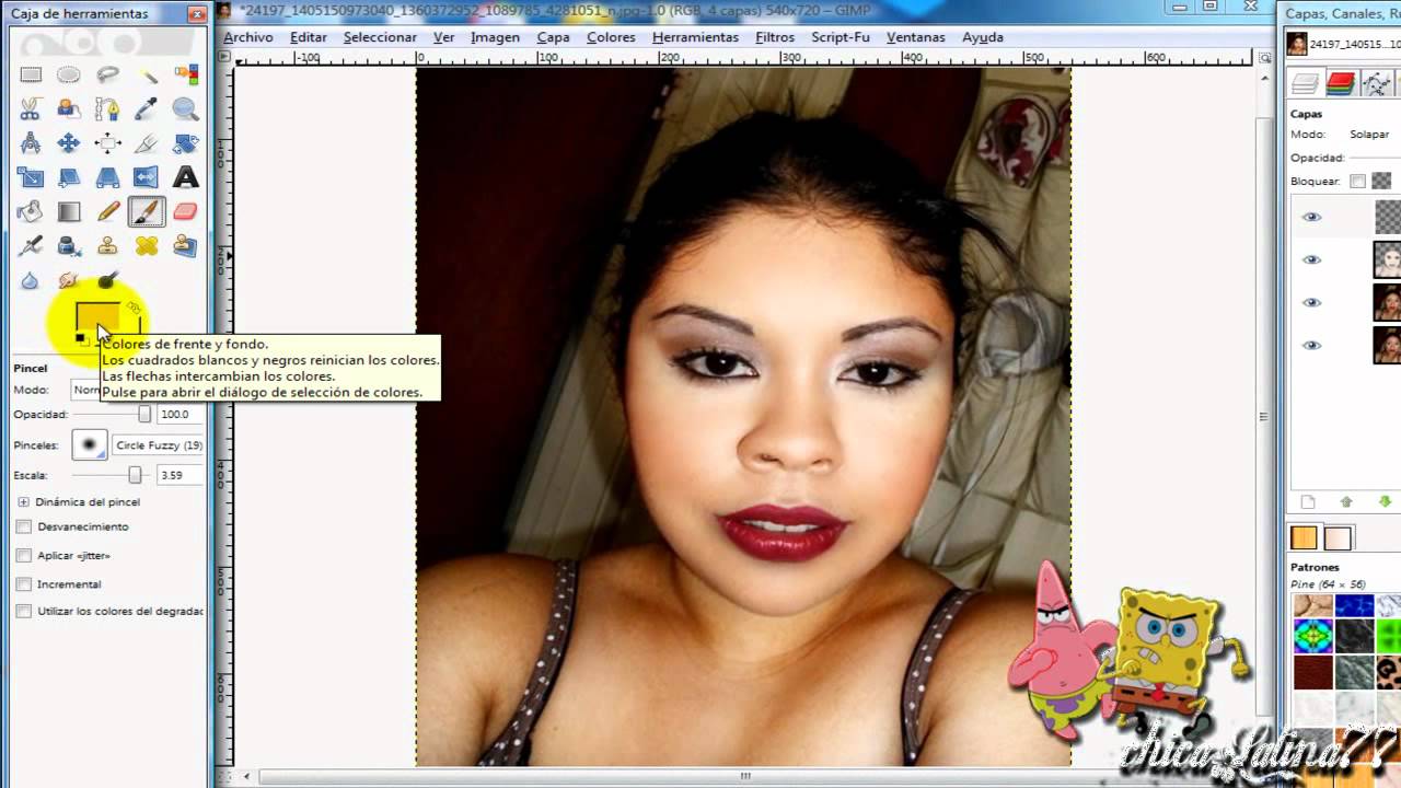 aclarar la piel usando GIMP - YouTube