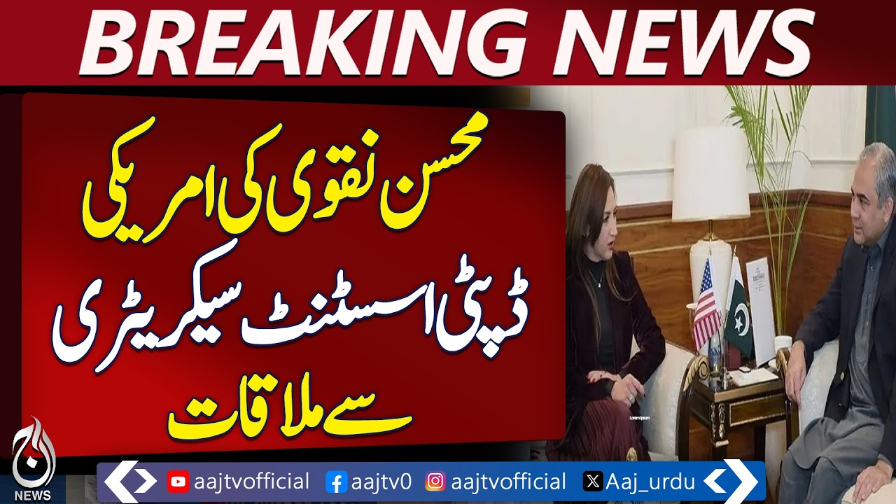 Mohsin Naqvi Meets US Deputy Assistant Secretary | Security & Energy Talks - Aaj Pakistan News