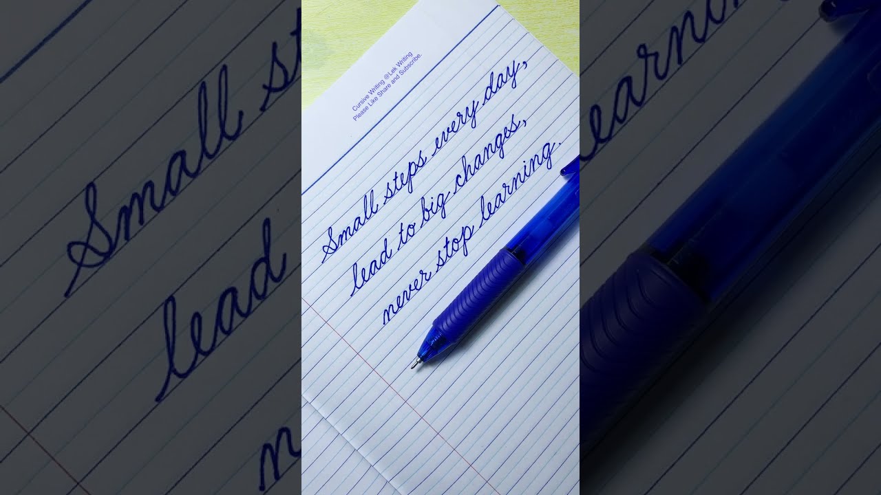 Cursive Writing Quote 37 Handwriting Practice Letters How To Write In