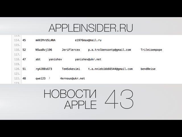 Новости Apple, 43 выпуск: Утечка Apple ID, iPhone 6 и новый фильм о Джобсе.. Фото.