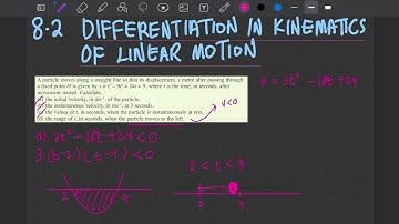 8.3 DIFFERENTIATION IN KINEMATICS OF LINEAR MOTION