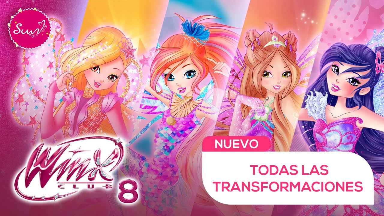 Winx Club 8 - ALL THE TRANSFORMATIONS (LATIN SPANISH // ESPAÑOL LATINO)