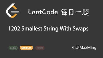 LeetCode 1202 Smallest String With Swaps