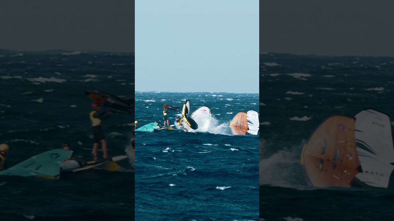 Ale goes full send and full splash #wingfoiling #crash #wingfoil #grancanaria