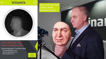 Demo of trinamiX’s secure face authentication behind OLED