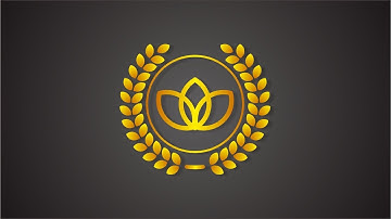 Gold Laurel Wreath Logo Design | CorelDRAW Tutorials