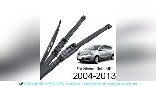 Xukey 24"14"12" Front Rear Windshield Wiper Blades Kit For Nissan Note MK1 E11 2013 2012 2011 2010