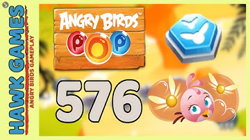 Angry Birds Stella POP Bubble Shooter Level 576 - Walkthrough, No Boosters