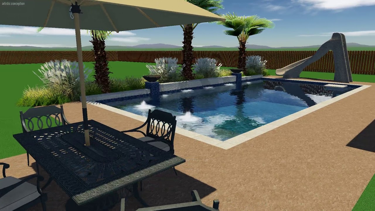 Cooper Pool Design v2 by Backyard Amenities YouTube