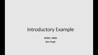ATDD BDD Introductory Example