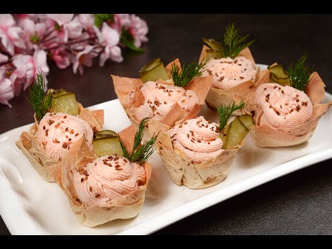 Праздничная Закуска из Крабовых Палочек в тарталетках !! Рецепт с очень Нежной и Вкусной начинкой!