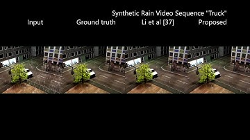 Rain removal using AI and Deep learning: Truck Video