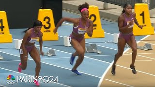 Tonea Marshall unseats Jasmine CamachoQuinn in 100m hurdles at LA Grand Prix | NBC Sports