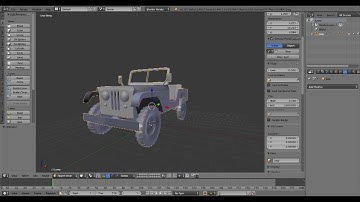 My first 3D vehicle model in Blender - an old Jeep