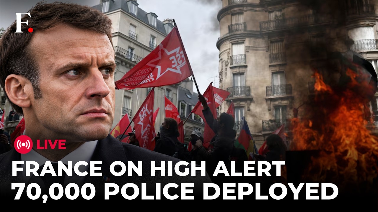 France Protests LIVE: 70,000 Police Deployed Amid Violent Protests | Macron Faces Mass Crisis thumbnail