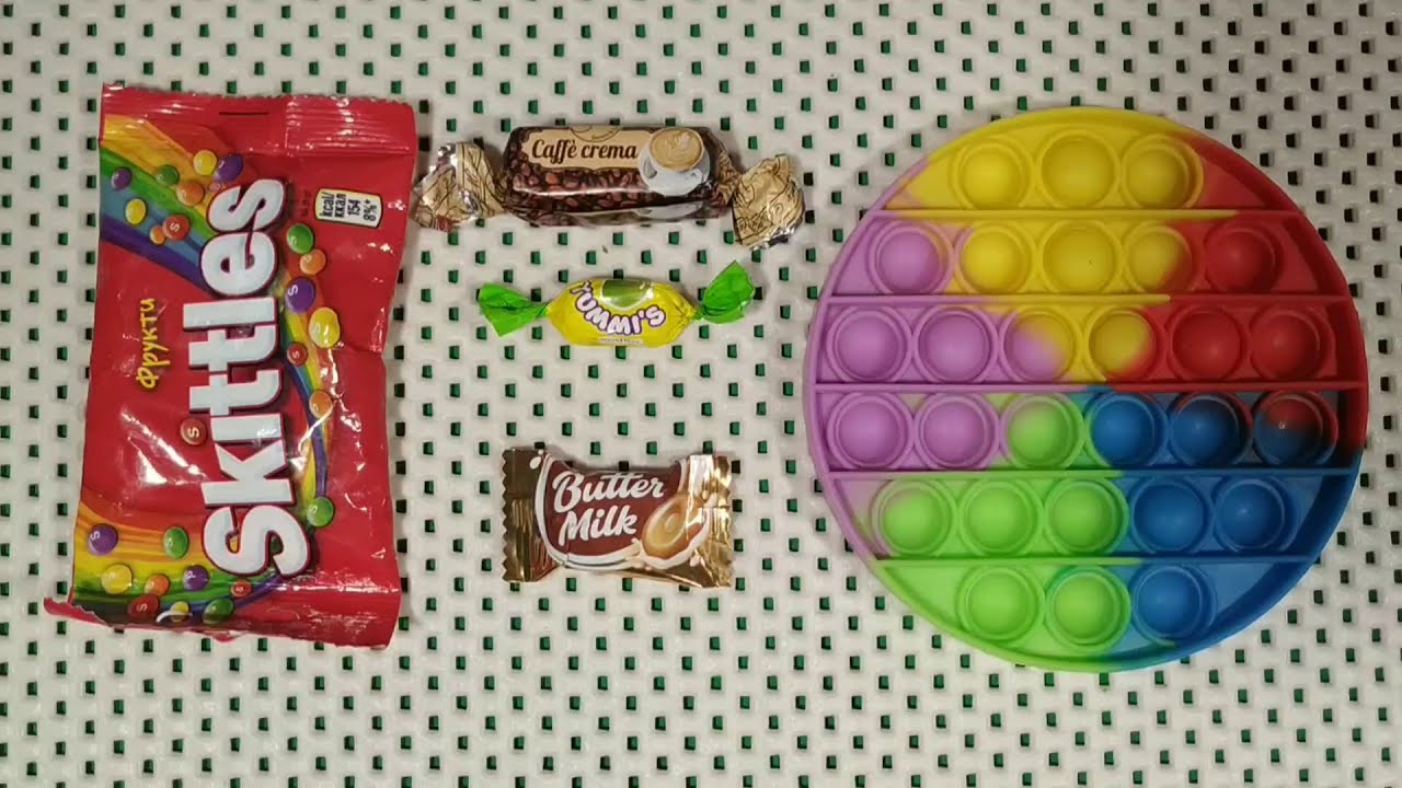 Satisfying Video | Skittles and Pop It Mixing ASMR with Yummy Sweet ...