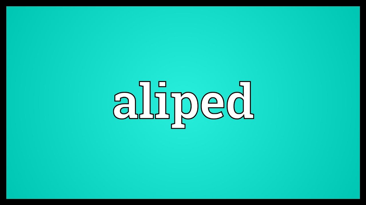 Aliped Meaning - YouTube