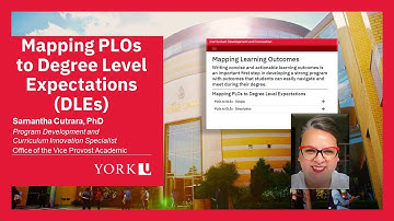 Mapping PLOs to Degree Level Expectations: Video 4/6 Curriculum and Learning Outcome Support