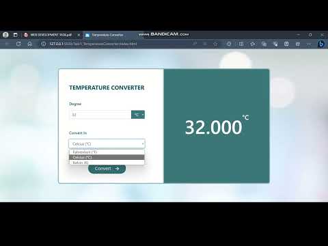 Temperature converter Website
