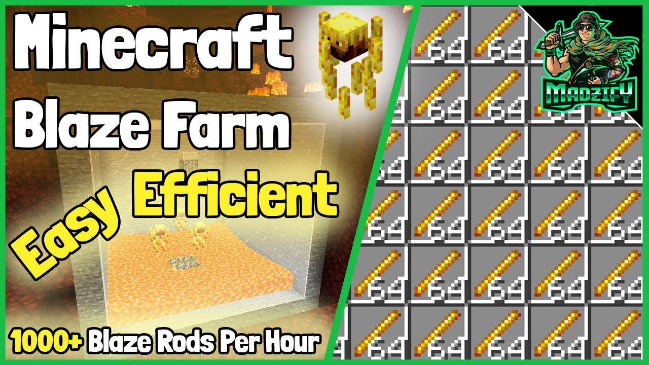 EASY & EFFICIENT Blaze Farm Tutorial! Minecraft 1.18+ (1000+ Blaze Rods