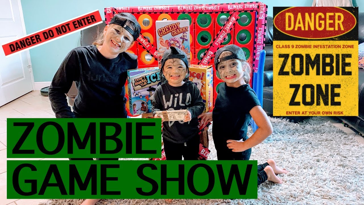 ZOMBIE GAME SHOW FOR KIDS connect four greedy granny don't break the