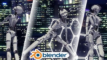 3D ANIMATION BLENDER [DANCE] ROBOT CYBORG - CARAVAN PALACE (mmd like)