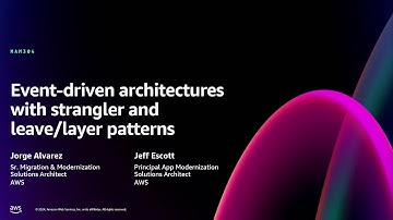 AWS re:Invent 2024 - Event-driven architectures with strangler and leave/layer patterns (MAM304)