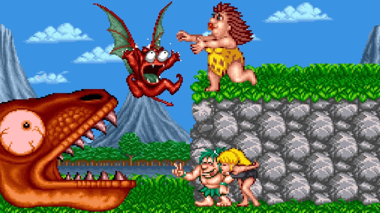 Joe & Mac: Caveman Ninja (SNES) All Bosses (No Damage, Hard) - YouTube