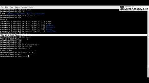Copy and move command in linux (cp , mv )