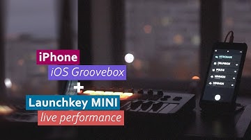 iOS Groovebox + Launchkey Mini Live Performance on iPhone