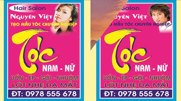 Hướng dẫn #13 / Thiết kế biển hiệu làm tóc đơn giản / #CorelDRAW