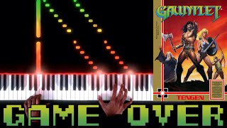 Gauntlet (NES) - Game Over - Piano|Synthesia