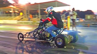 600cc triple swapped ATV hits the Dragstrip!