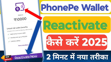 How to Reactivate Phonepe Wallet 2025|Phonepe Wallet Reactivate Kaise Kare Full Tutorial Hindi 2025
