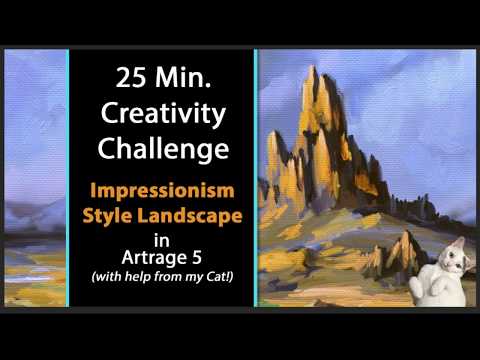 Impressionism Painting Tutorial in Artrage 5 - The 25 Min. Creativity Challenge Paint, Draw, Sculpt!